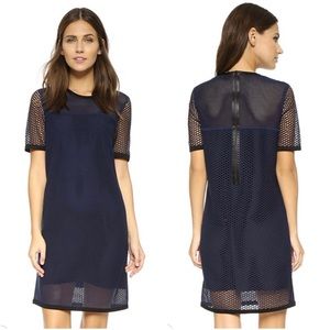 Rag & Bone Luna Mesh Shift Dress Blue Size Large